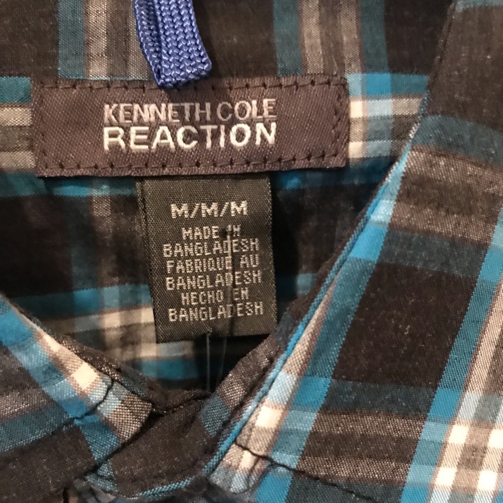 Men’s Long sleeve polo dress shirt blue grey black